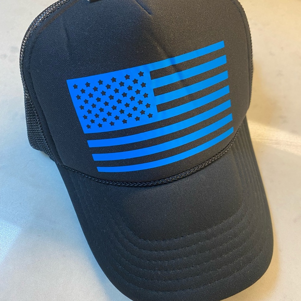 JC Custom Cap with Blue Flag